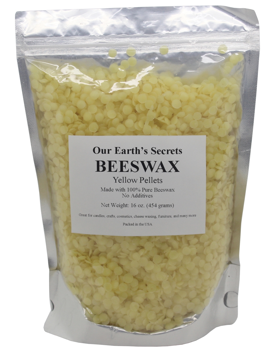 Organic Yellow Beeswax Pellets by Your Natural Planet - 14oz - Tested and Certified 100% Organic